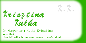 krisztina kulka business card